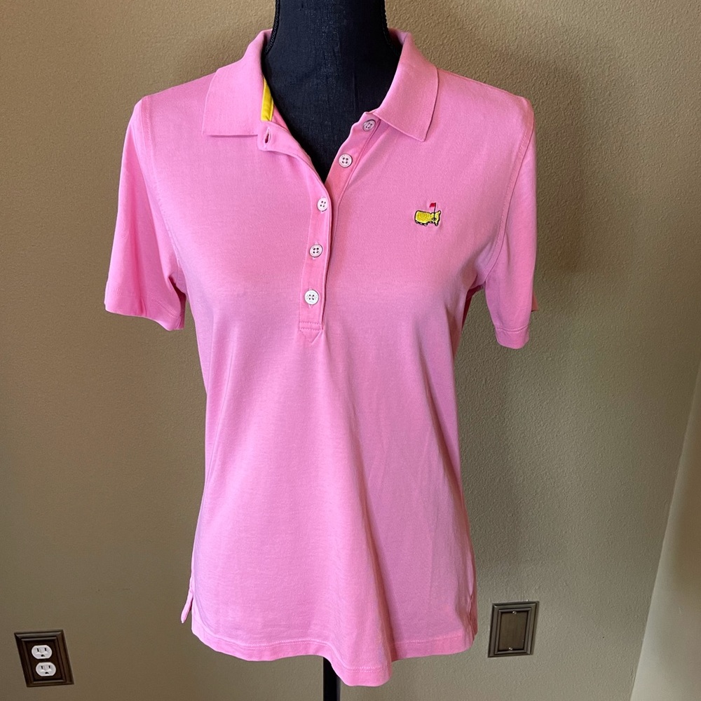 MASTERS golf short sleeve pink shirt
